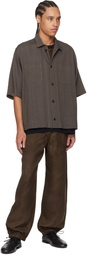 Aviva Jifei Xue Gray Short Sleeve Boxy Shirt