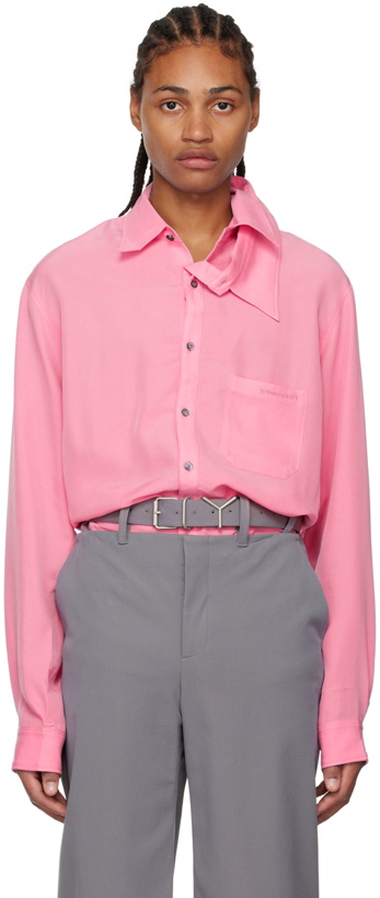 Photo: Y/Project Pink Double Collar Shirt
