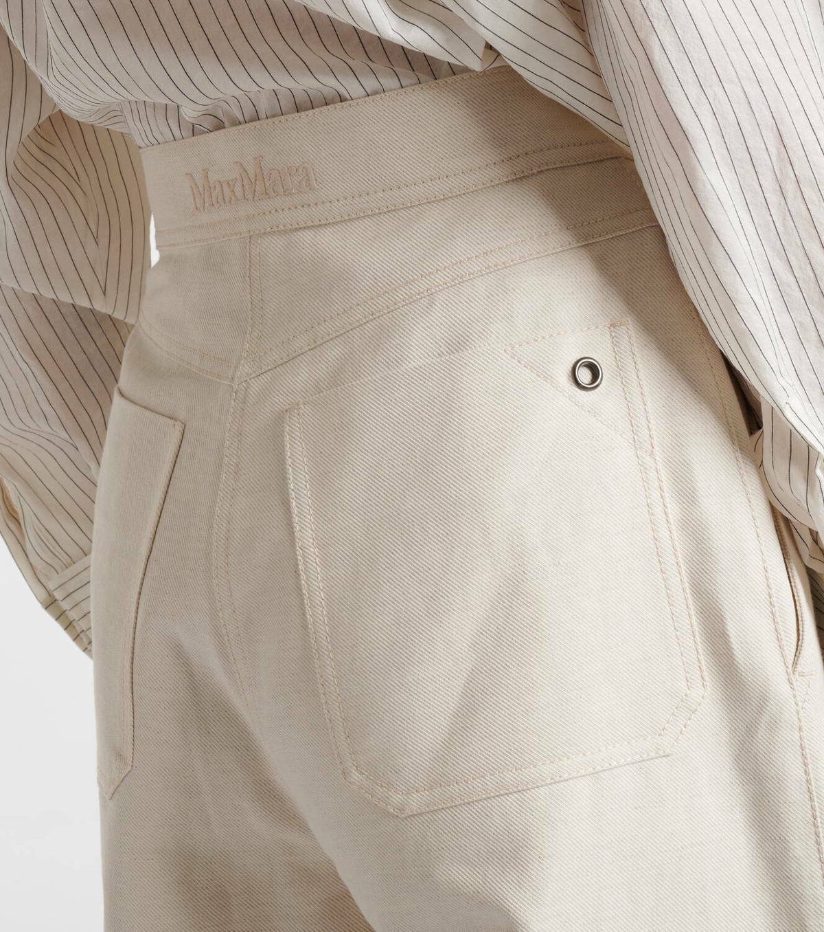 Max Mara Oboli cotton and linen wide-leg pants Max Mara
