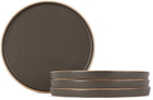 Lineage Ceramics Black Entrée Plate, 4 pcs