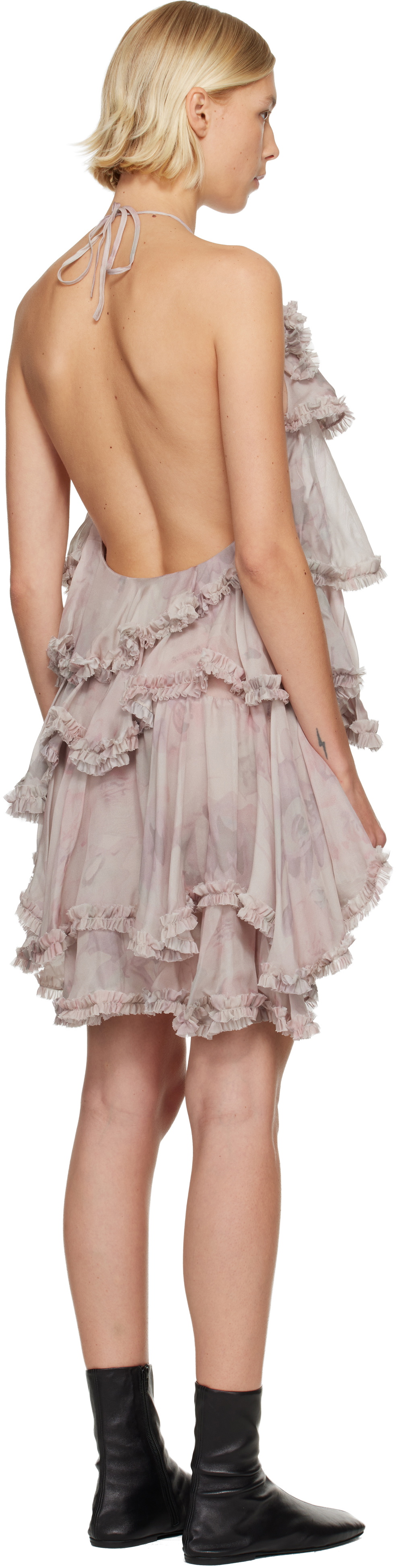 Collina Strada Pink Forget-Me-Not Minidress