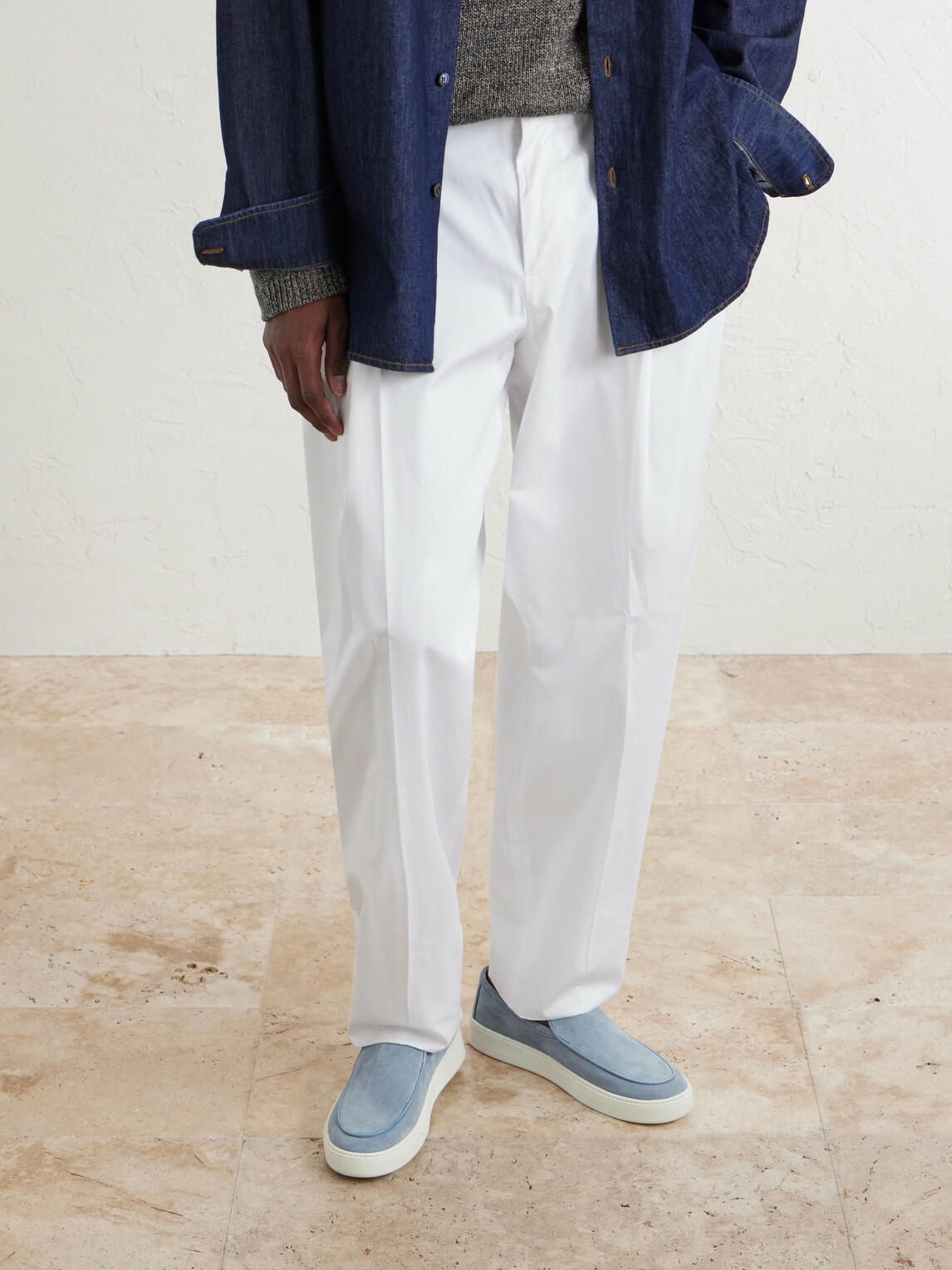 Frescobol Carioca - Vela Suede Slip-On Sneakers - Blue