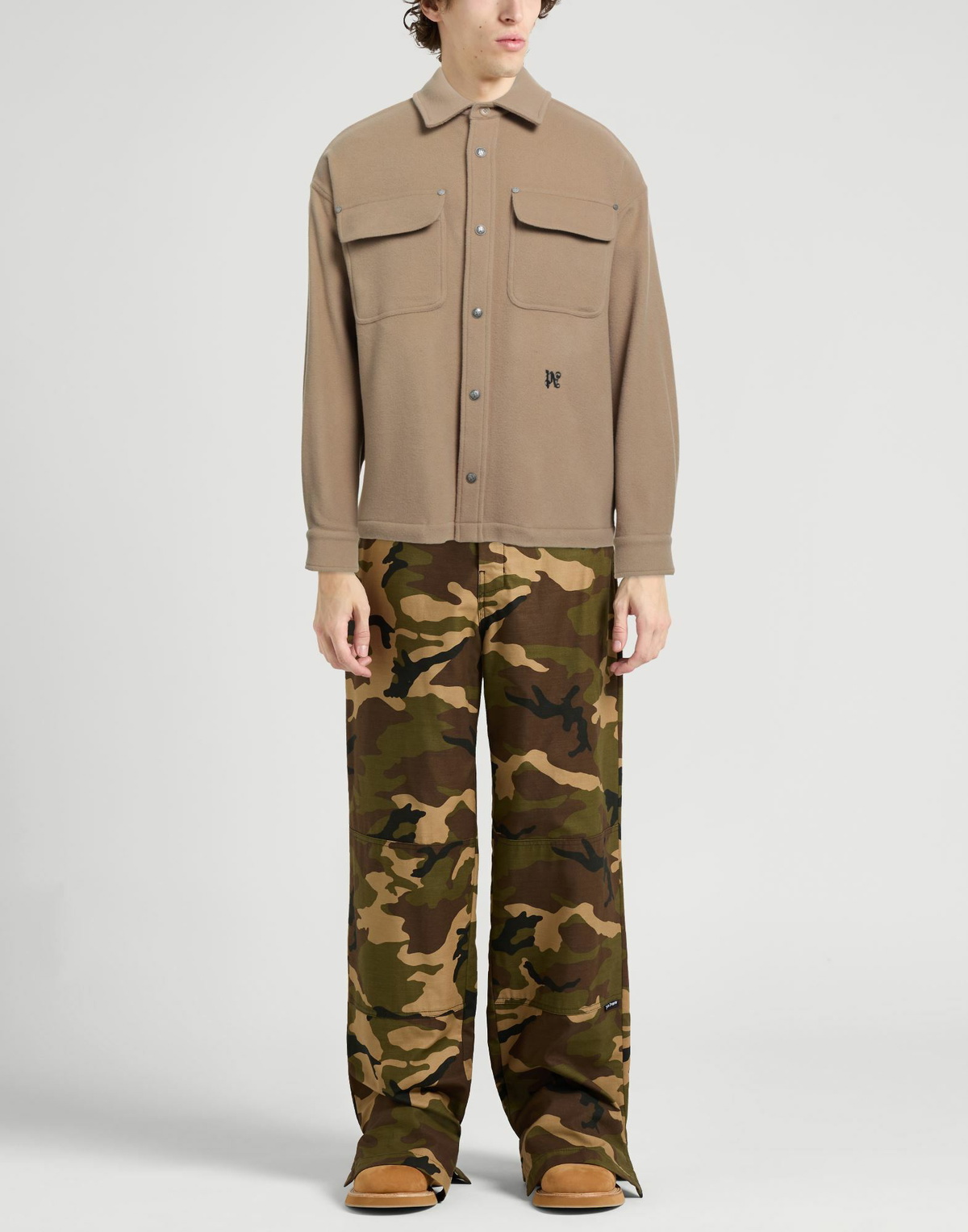 Palm Angels Mens Jacket Sand