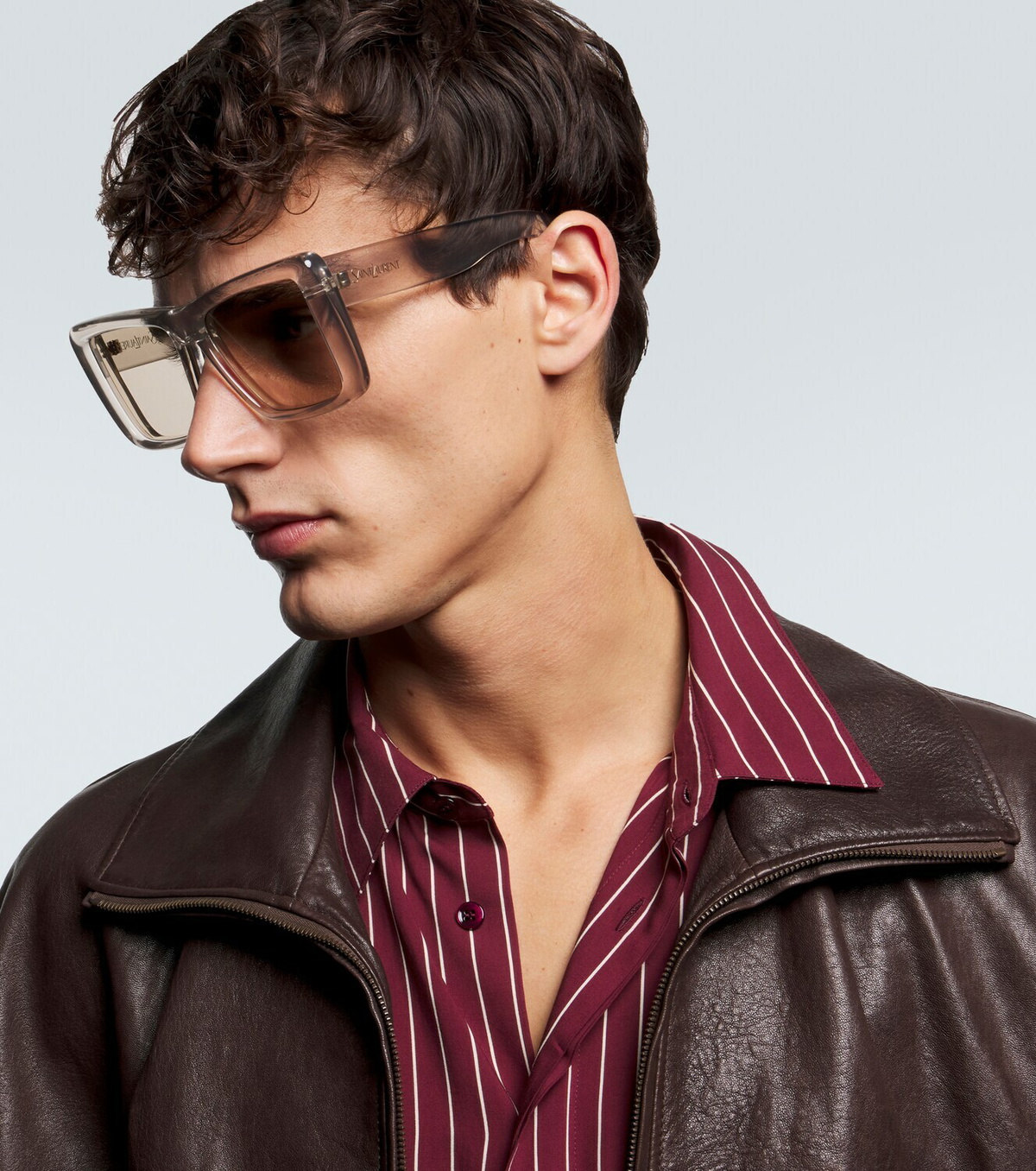 NEW Saint Laurent SL901 Howl Oversized Mask Brown Sunglasses Saint Laurent SL 901 Howl square sunglasses Saint Laurent main image 3