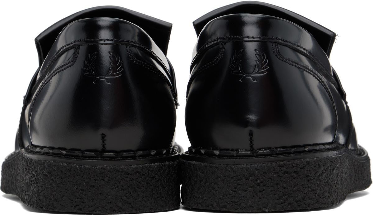 Fred Perry Black George Cox Edition Leather Tassel Loafers