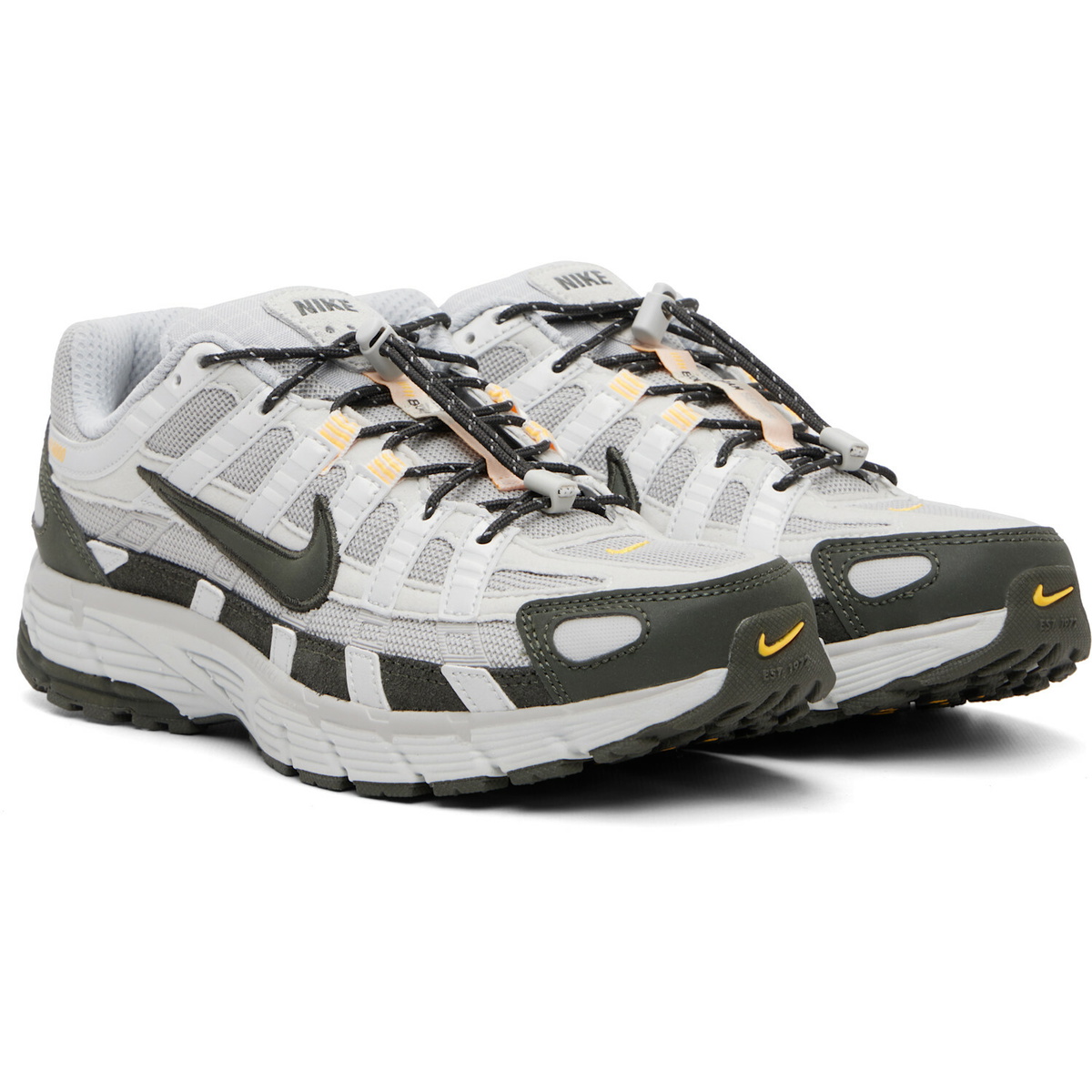 Nike Gray & White P-6000 Sneakers