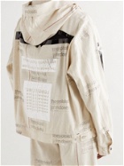 TAKAHIROMIYASHITA THESOLOIST. - Cutout Embroidered Printed Canvas Hooded Jacket - Neutrals