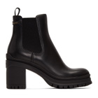 Prada Black Heeled Chelsea Boots