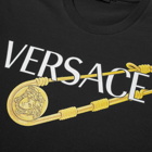 Versace Men's Safety Pin Logo T-Shirt in Black/White