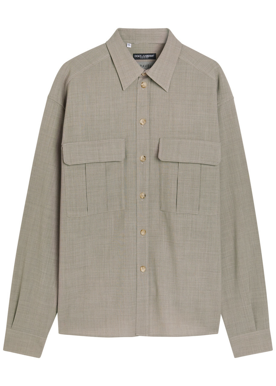 Dolce & Gabbana Wool Shirt Beige