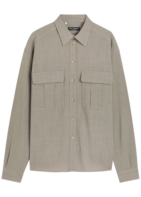 Photo: Dolce & Gabbana Wool Shirt Beige
