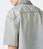 Loewe Anagram faded denim bowling shirt