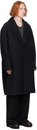 Juun.J Black Wool Coat