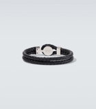 Tom Ford Logo braided leather bracelet