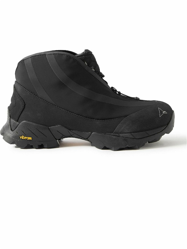 Photo: ROA - Teri Rubber and Suede-Trimmed Jersey Hiking Boots - Black