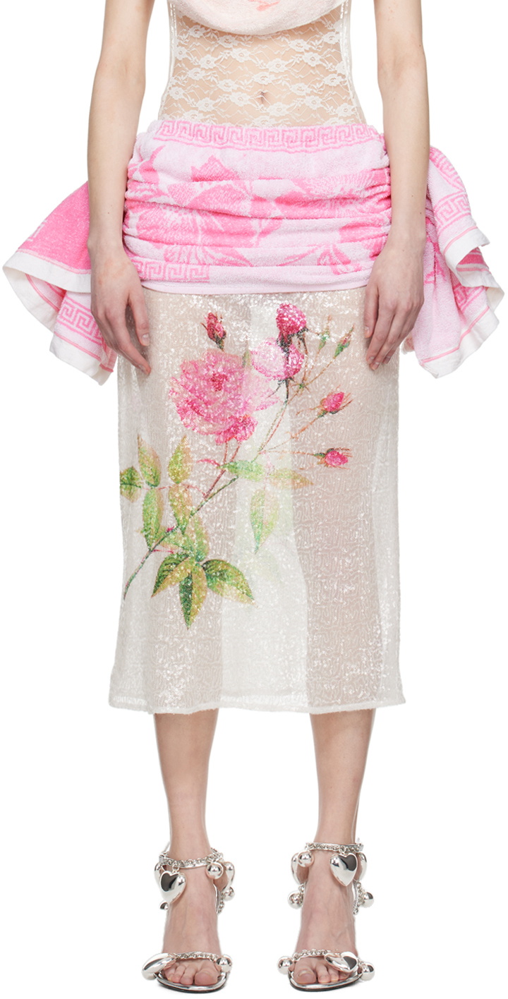 ALL-IN Pink Vase Maxi Skirt