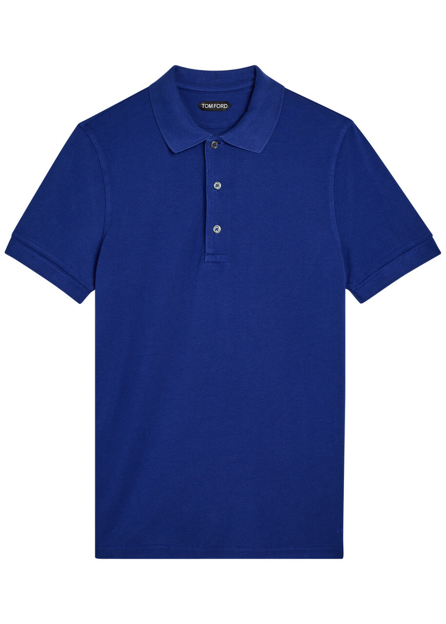 専用 TOM FORD トムフォード / GARMENT DYED POLO TOM FORD - Garment-Dyed Cotton-Piqué Polo Shirt - Black TOM FORD