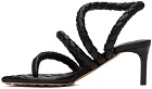 Bottega Veneta Black Leaf Heeled Sandals