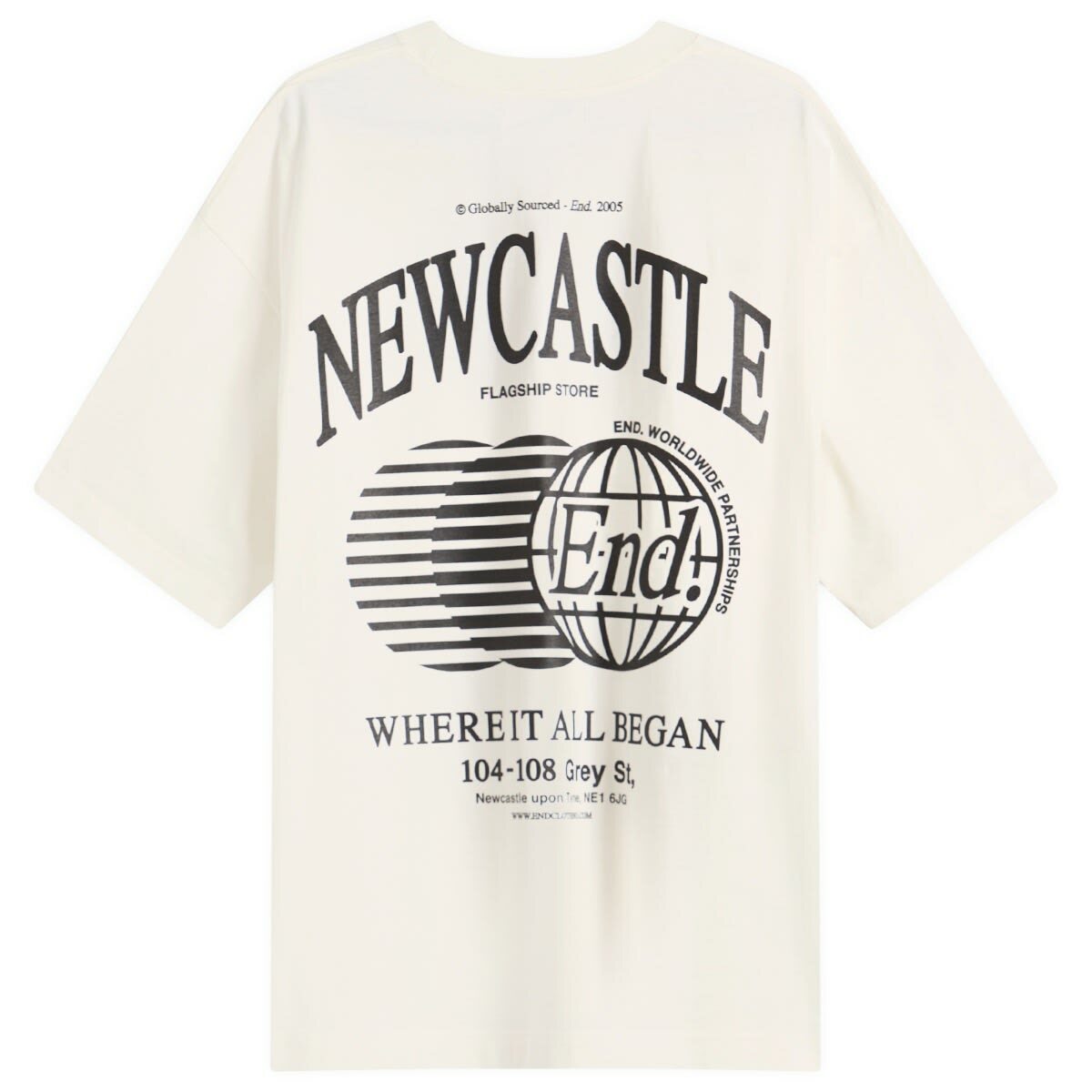 END. City Series 2.0 Newcastle T-Shirt in Ecru