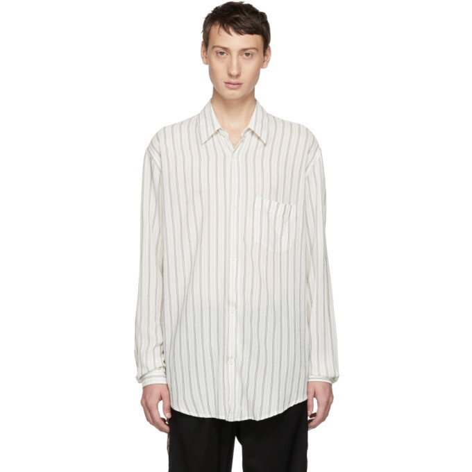 Our Legacy White Cigarill Stripe Initial Shirt Our Legacy