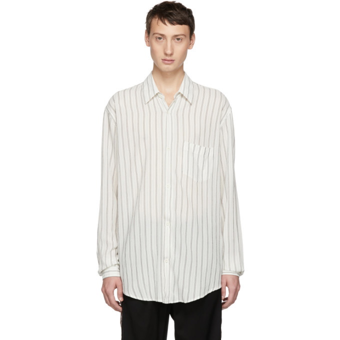 Photo: Our Legacy White Cigarill Stripe Initial Shirt