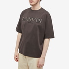 Lanvin Men's Curb Embroidered T-Shirt in Ebony