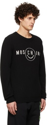 Moschino Black Smiley Edition Wool & Cashmere Sweater