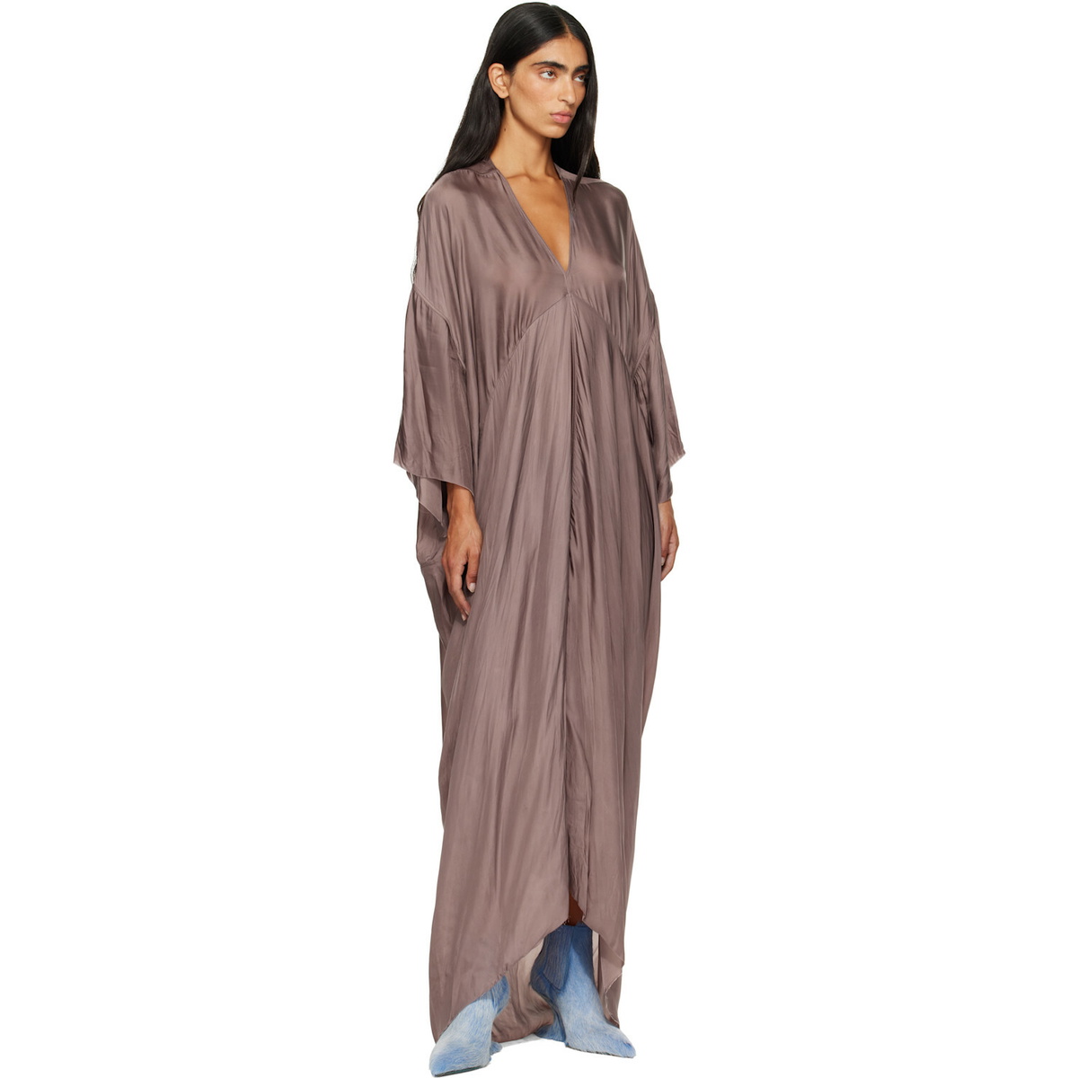 Rick Owens Purple Tower Tommykite Maxi Dress