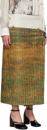 Bless Khaki & Off-White 2027 Padded Midi Skirt