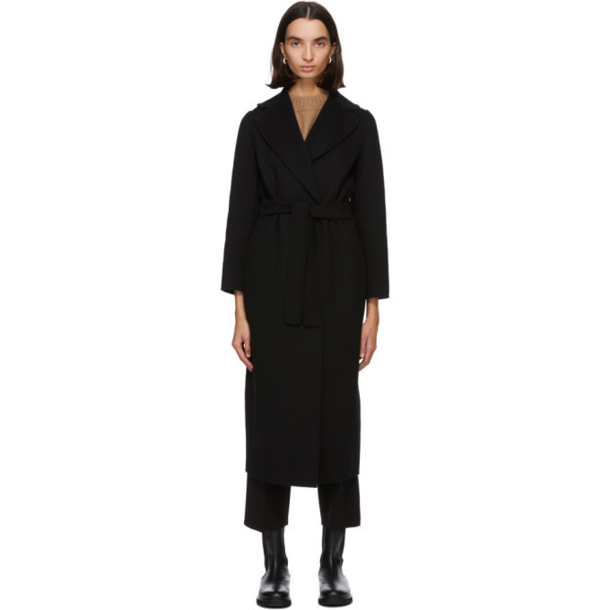 max mara black wrap coat