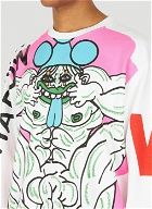 Neon Shadow Smile Long Sleeve T-Shirt in Pink