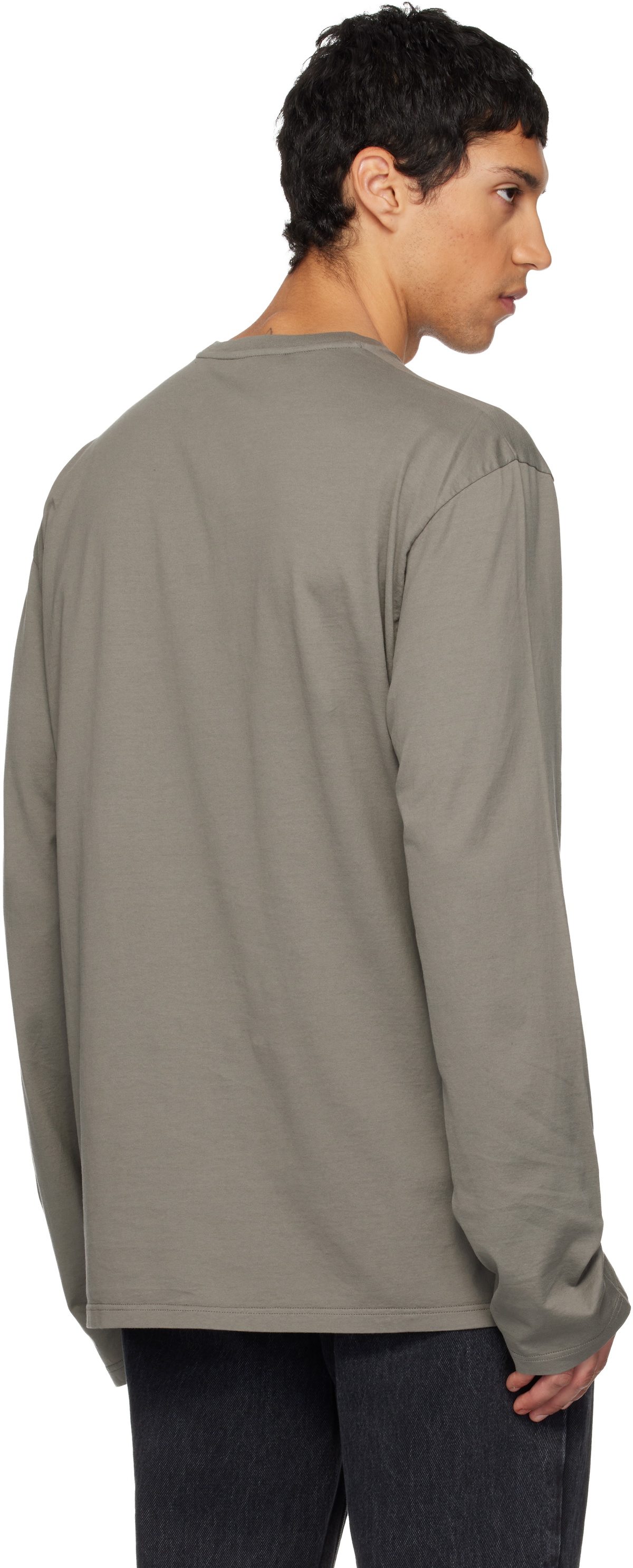 Rier Gray Roundneck Jersey Cotton T-shirt