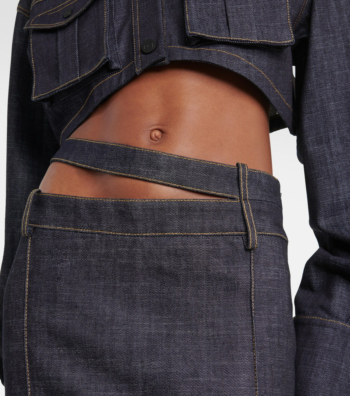 The Mannei Ararat denim maxi skirt
