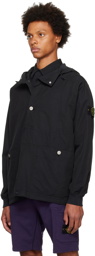 Stone Island Black Hooded Coat