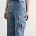 SUNDAYFRUITMARKET Women's Sun Denim Cargo Pants in Blue
