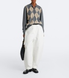 Róhe Argyle wool-blend polo sweater