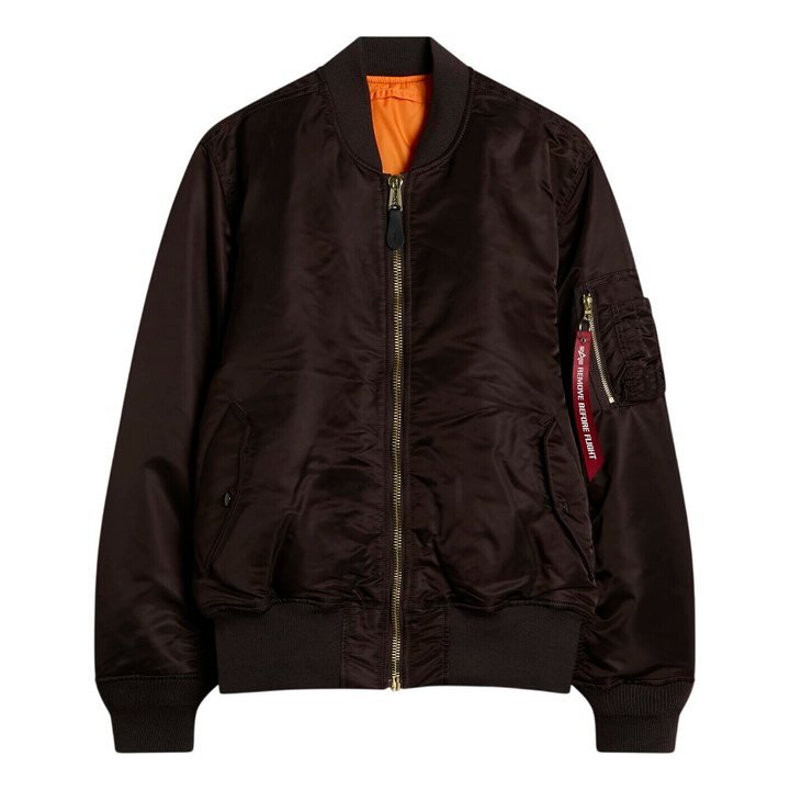 Photo: Alpha Industries Men's MA-1 Heritage Bomber Jacket in Hunter Brown