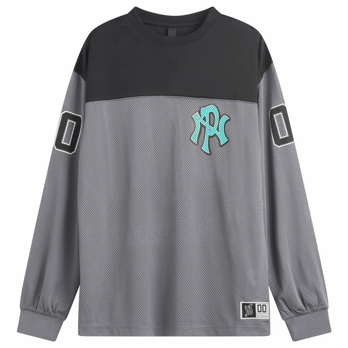 No Problemo Men's Nyp Long Sleeve Sports Jersey in Charcoal