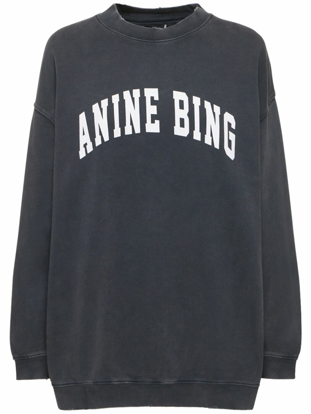 Photo: ANINE BING Tyler Cotton Logo Sweatshirt