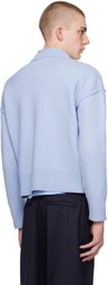AMI Paris Blue Ami de Cœur Sweater