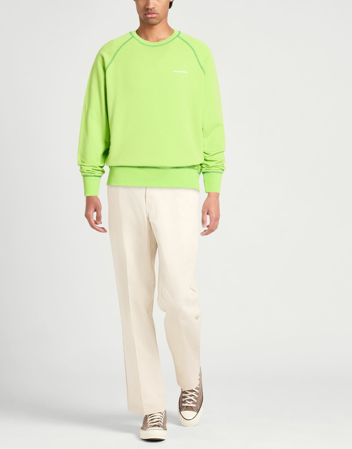 Shoe Mens Sweatshirt Lime in Green