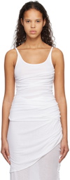 Subtle Le Nguyen White Draped Tank Top