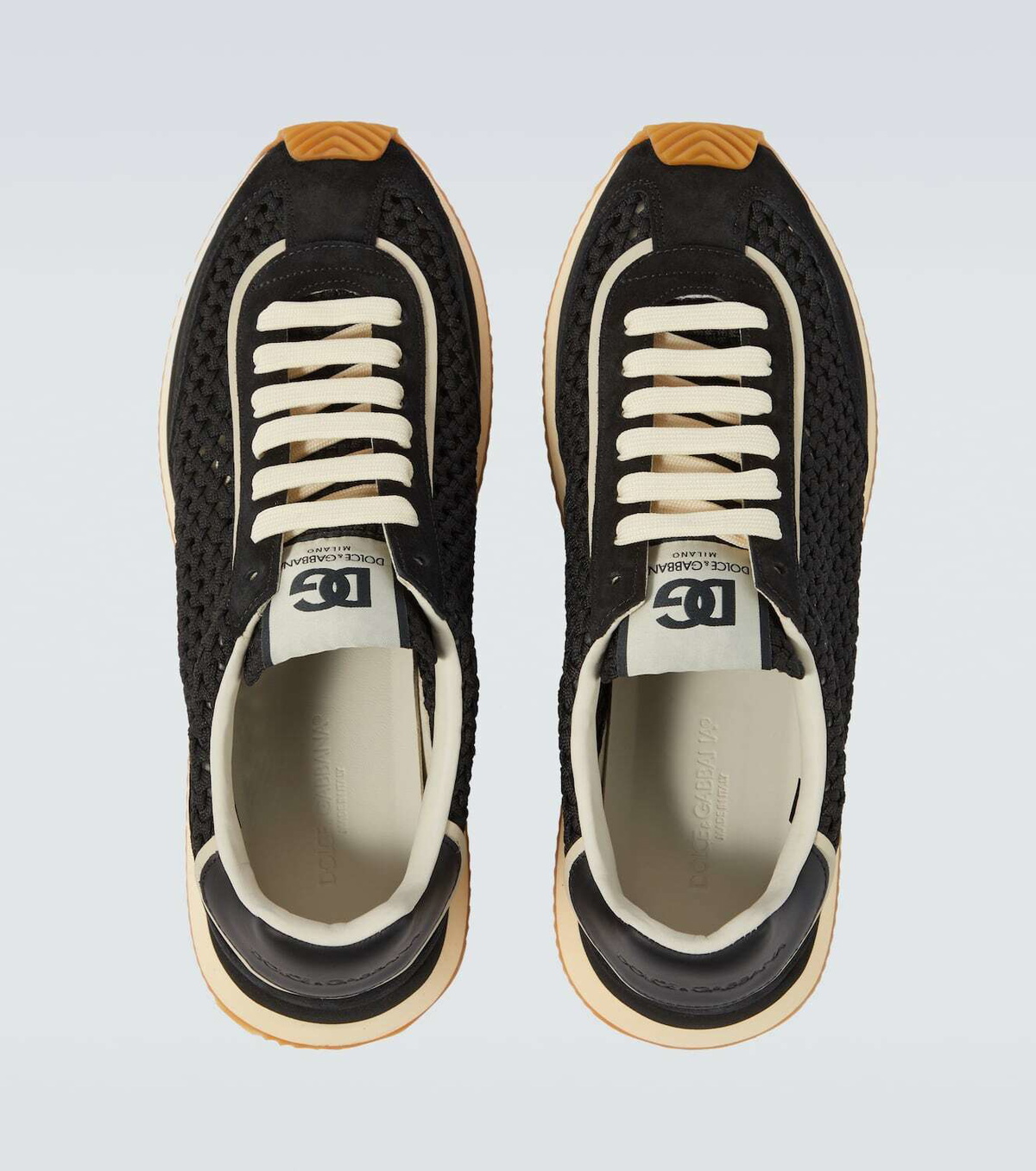 Dolce&Gabbana DG Cushion suede-trimmed sneakers