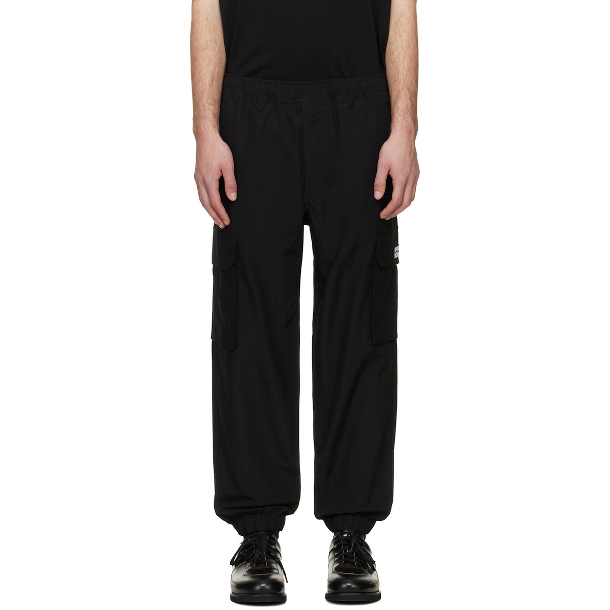 AAPE by A Bathing Ape Black 'AAPENOW' Moonface Logo Jogger Cargo Pants