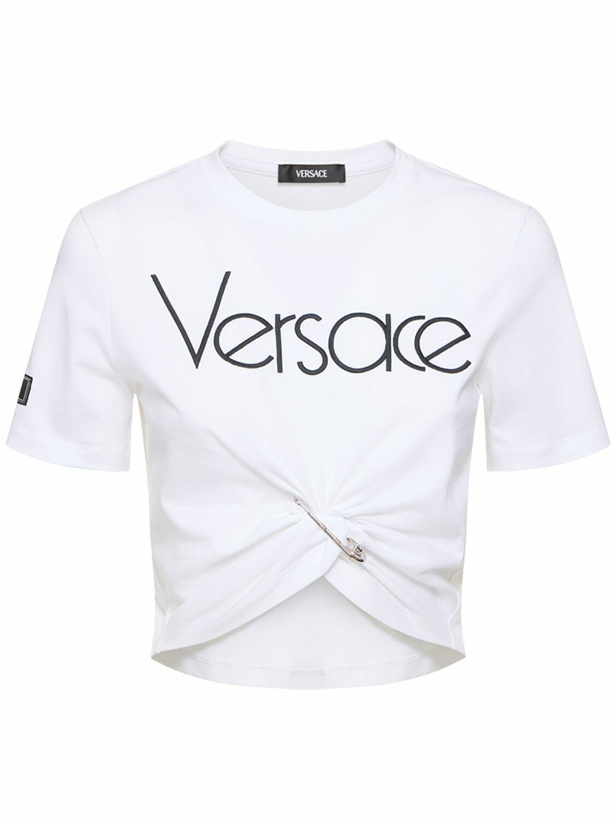 Photo: VERSACE Logo Jersey T-shirt