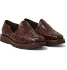 Yuketen - Alejandro Woven Leather Huarache Sandals - Brown