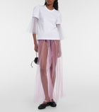 Noir Kei Ninomiya Sheer tulle wide-leg pants