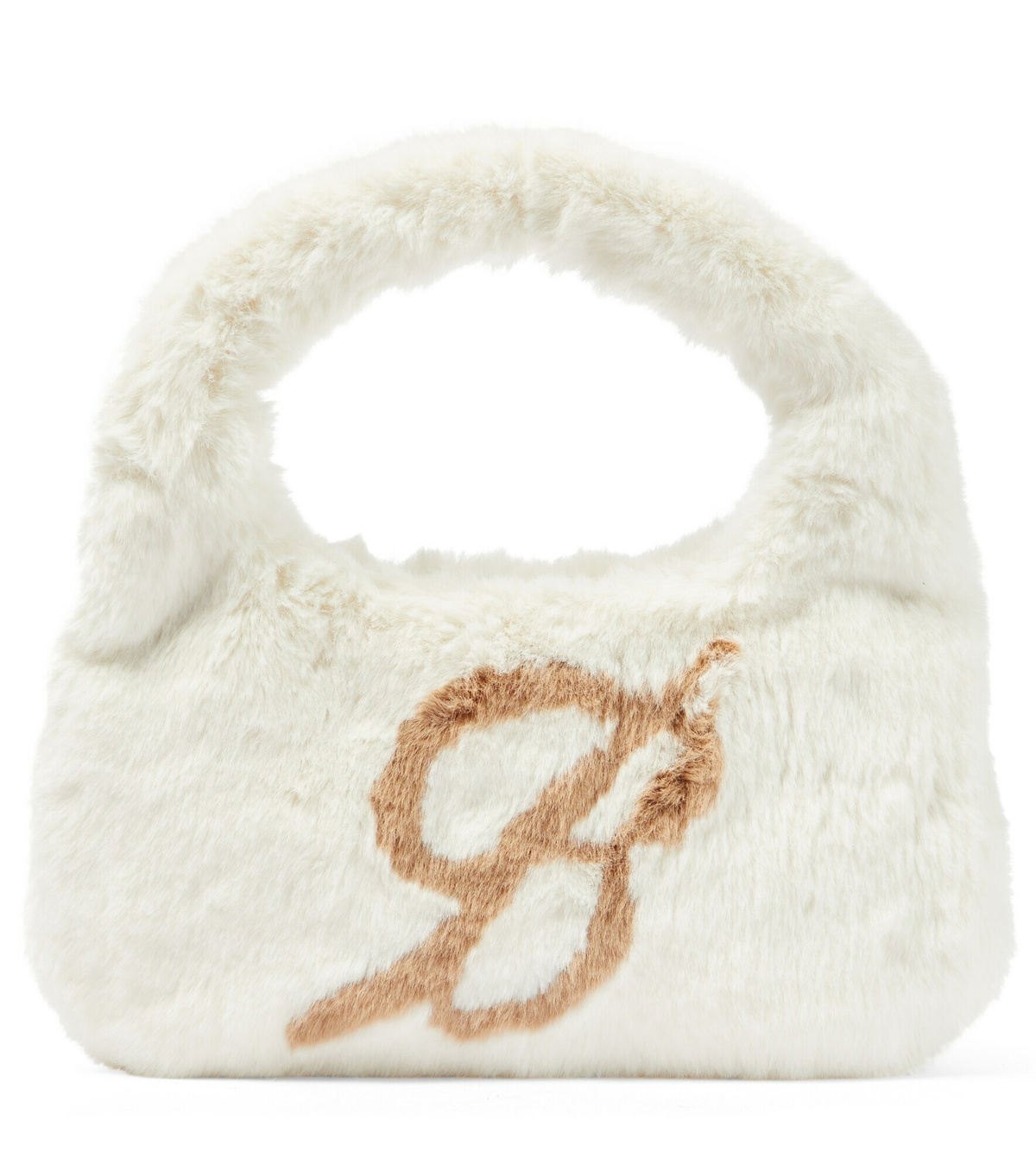 Blumarine - Logo faux fur shoulder bag Blumarine