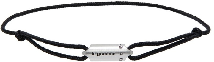 Photo: Le Gramme Black 'Le 3 Grammes' Segment Cord Bracelet