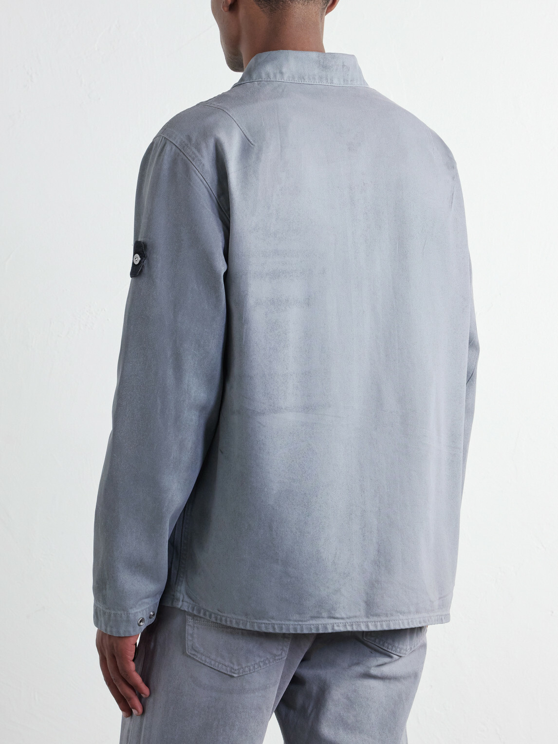 Stone Island - DENIM Corroded Bull Denim-TC Overshirt - Gray